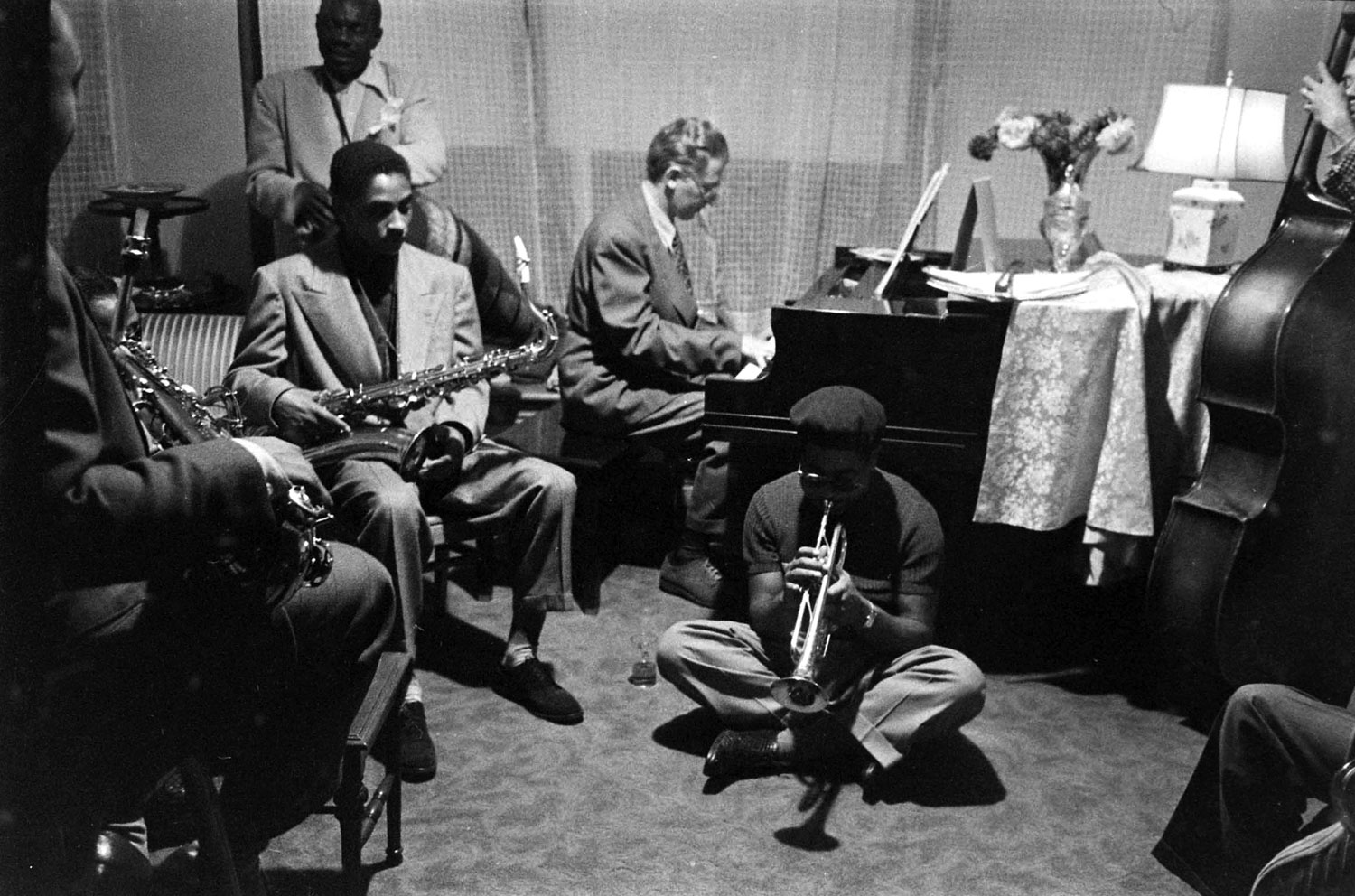 Dizzy Gillespie and friends, including pianist Mel Powell1948.