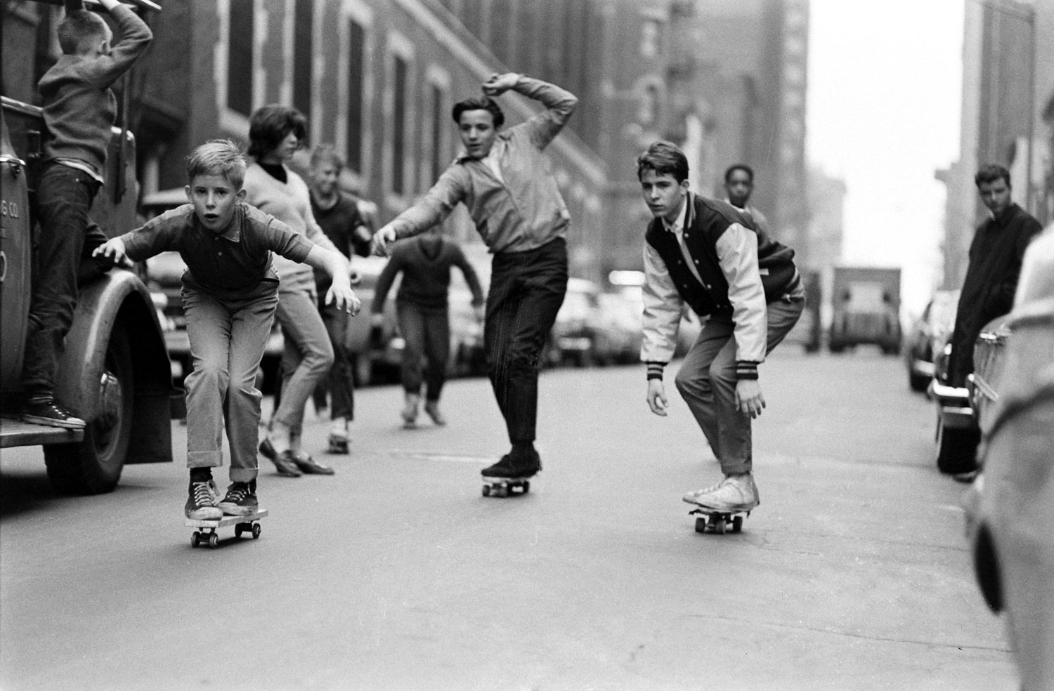 Skateboarding in New York City, 1965.