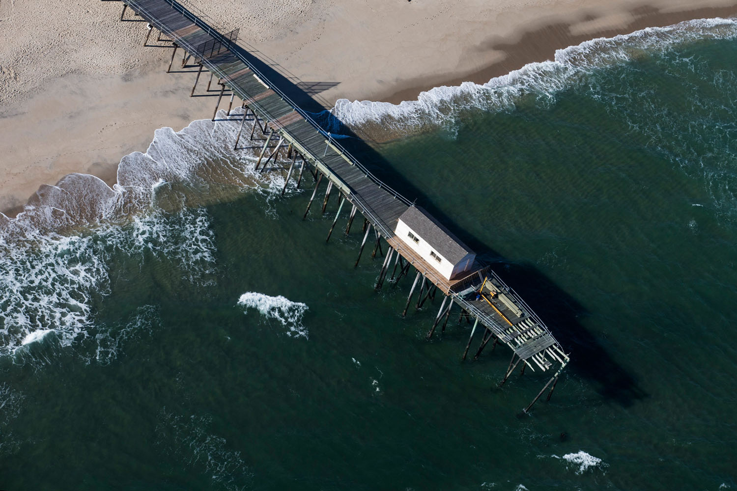 Oct. 21, 2013. A pier damaged by Superstorm Sandy in October 2012 in Long Branch, N.J.