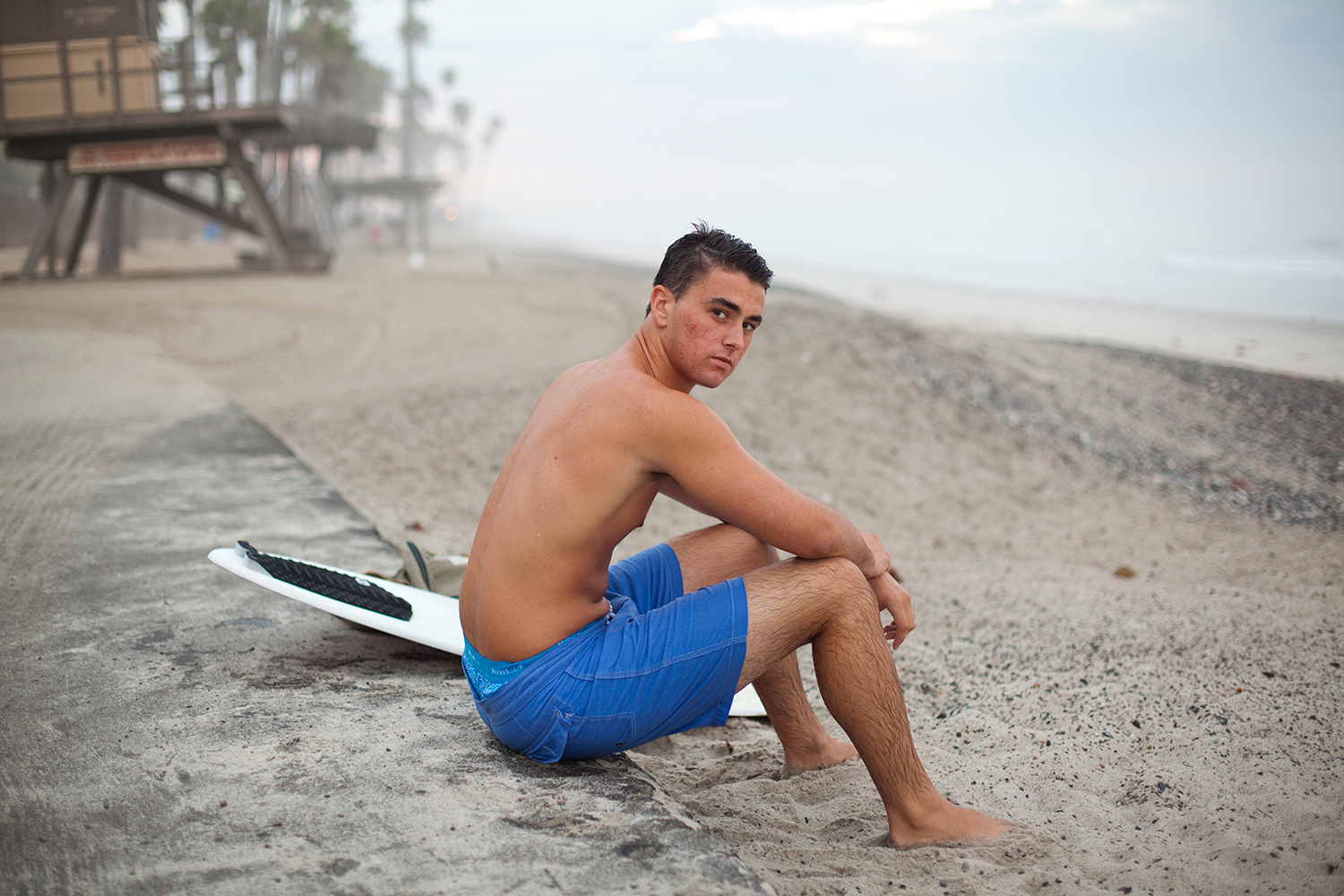 Raffaele Saposhnik, 18, at the beach in San Clemente, CA on Sept. 6, 2013.