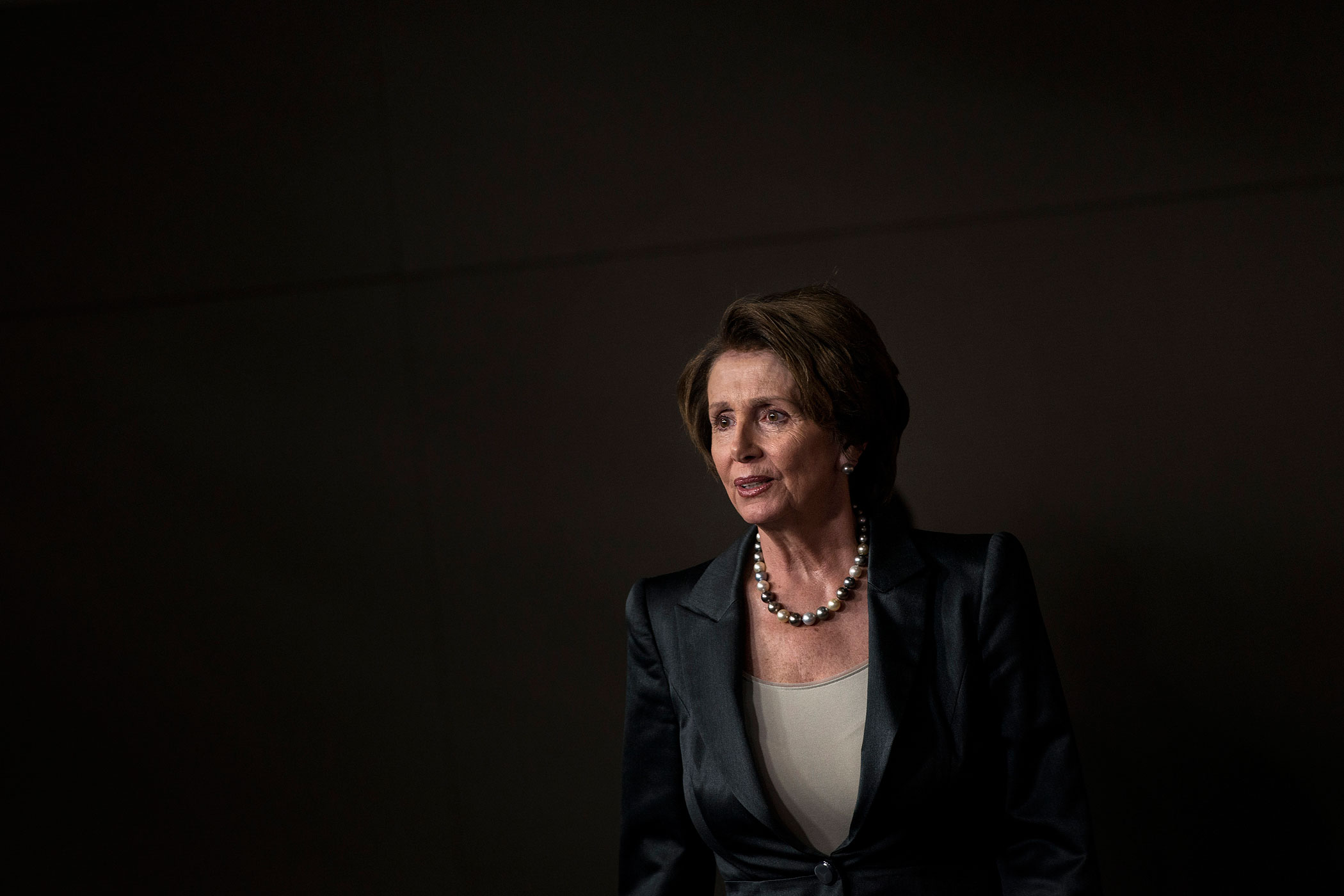 Oct. 3, 2013. House Minority Leader Nancy Pelosi arrives for a weekly press conference on Capitol Hill in Washington. The federal government remains shutdown after lawmakers failed to pass a spending bill.