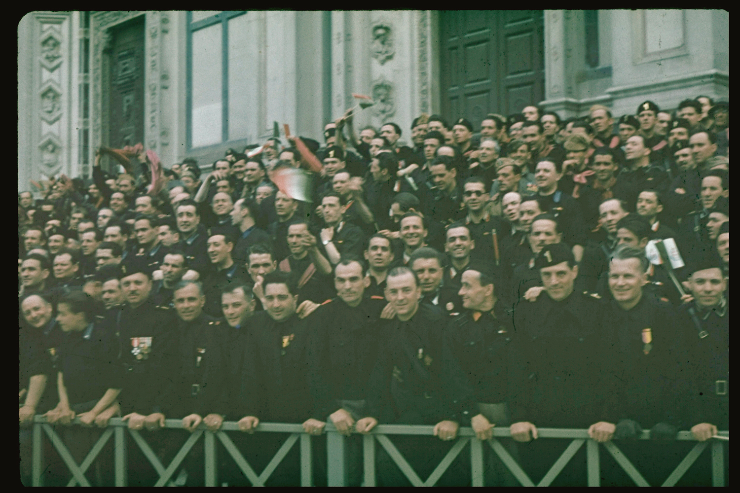 Italian fascists during Adolf Hitler's 1938 state visit.