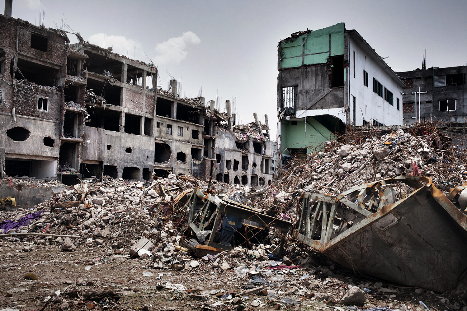 June 1, 2013. Rana Plaza 42 days after the collapse, Savar, Dhaka. Bangladesh.
