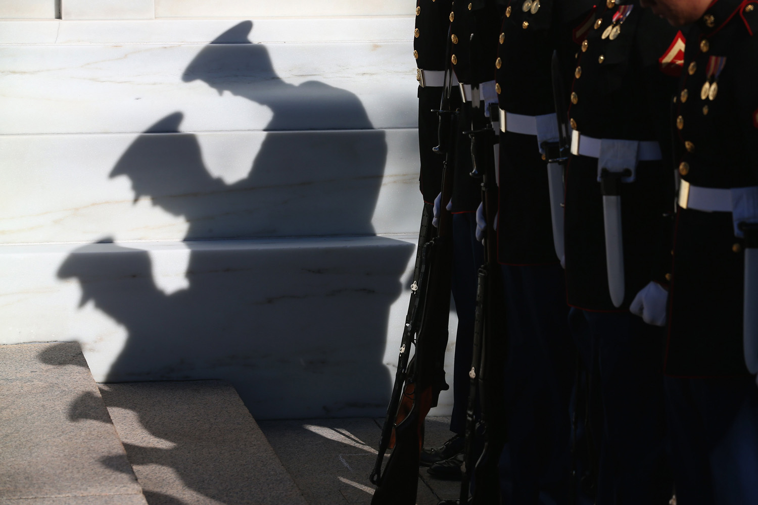 Obama Participates In Observance Of Veterans Day At Arlington Nat'l Cemetery