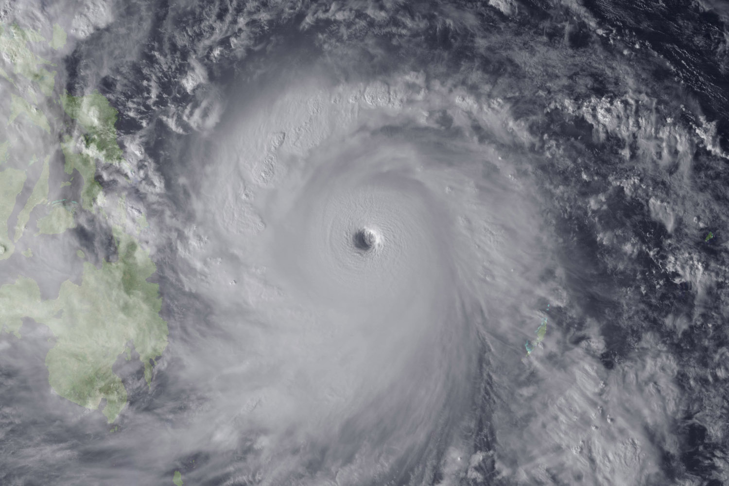 Super Typhoon Haiyan is seen approaching the Philippines in this Japan Meteorological Agency handout image