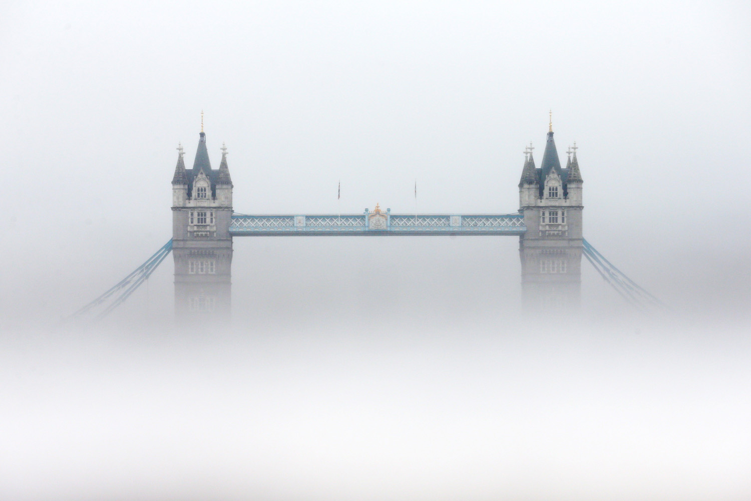 Tower Bridge during fog
