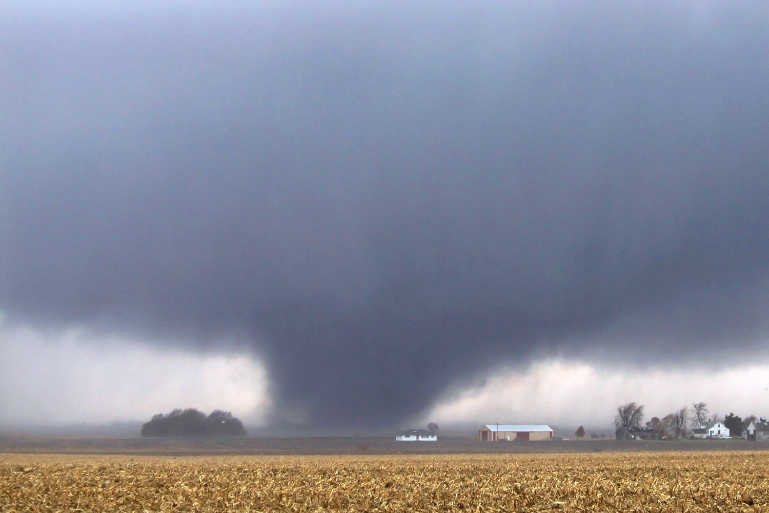 Nov. 17, 2013. A tornado, two miles west of Flatville, Ill., moves northeast at 12:51pm.