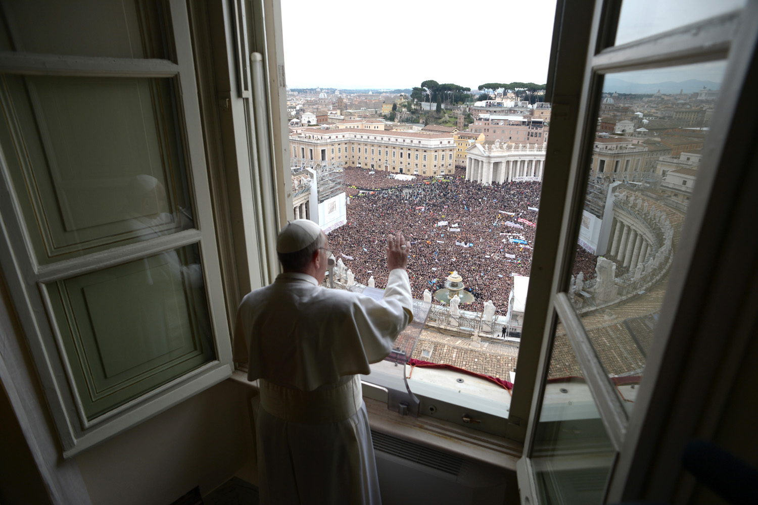 Italy - Religion - Pope Francis first Angelus Prayer