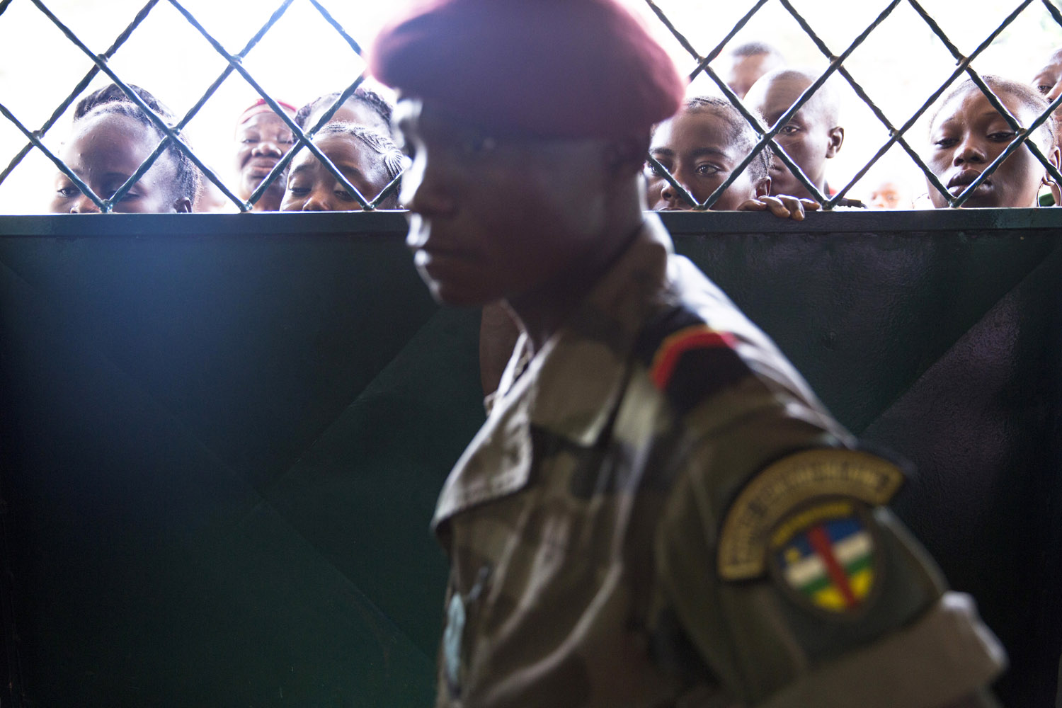 The Family of army soldier Tanguy Residou shot dead by members of the Seleka wait at the Morgue to collect the body for funeral. The man was a nephew of the president Bozizé. Murders and others exactions made the Seleka are increasing in the country. Bangui.