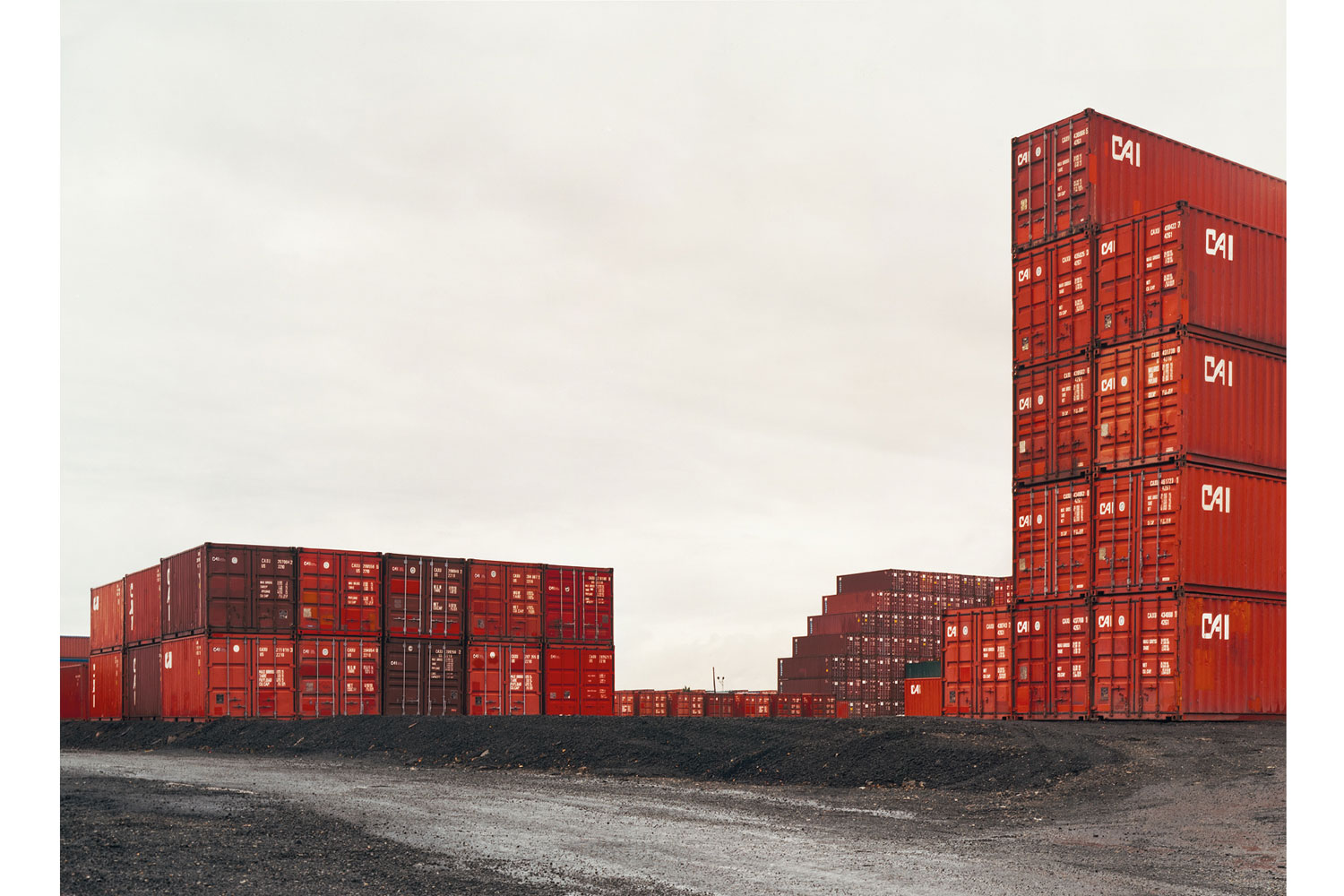 Untitled (Red containers, stacked), Newark, New Jersey, 2001