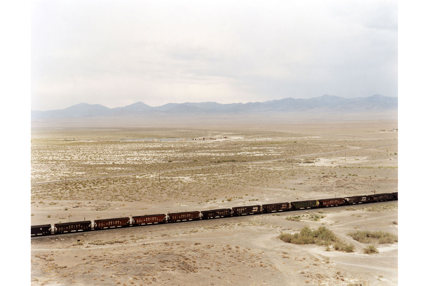 Untitled (Train on salt flats), Great Salt Lake Desert, Utah, 2002