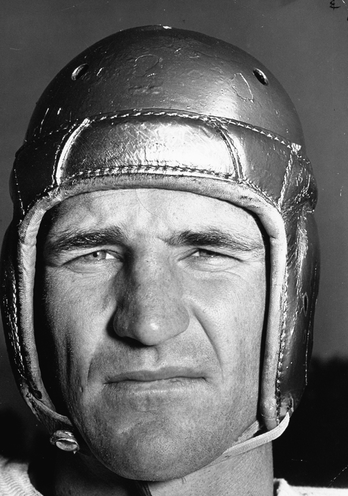 Pro Football Hall of Fame charter member "Slingin' Sammy" Baugh of the Washington Redskins, 1938.