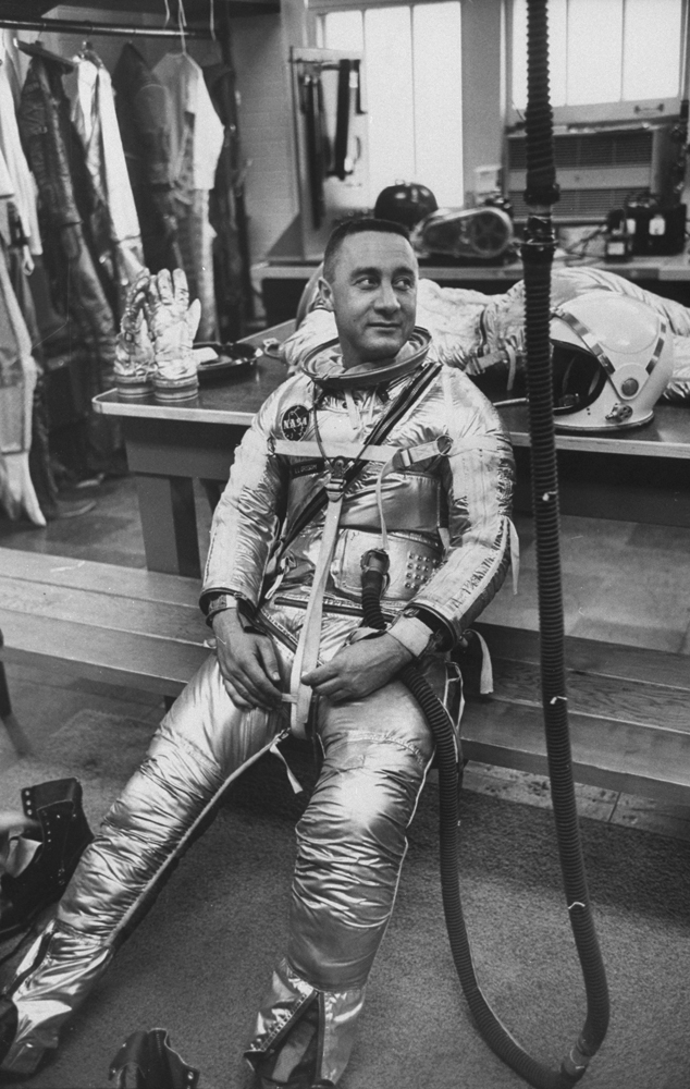 Astronaut Gus Grissom in his space suit.