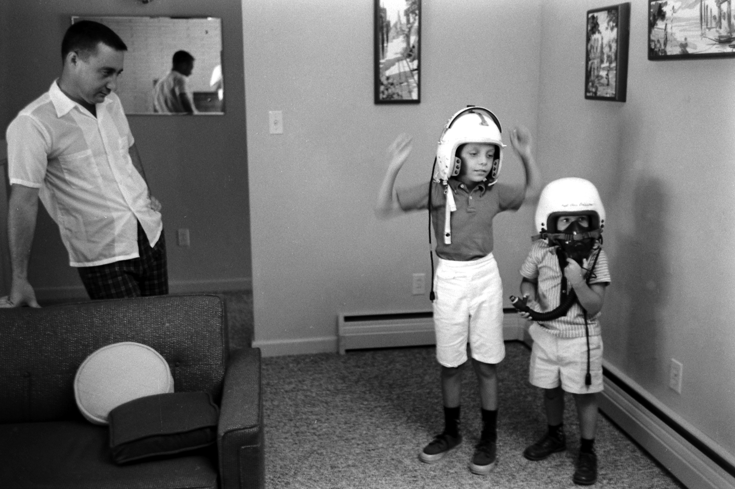 Astronaut Gus Grissom with his sons.