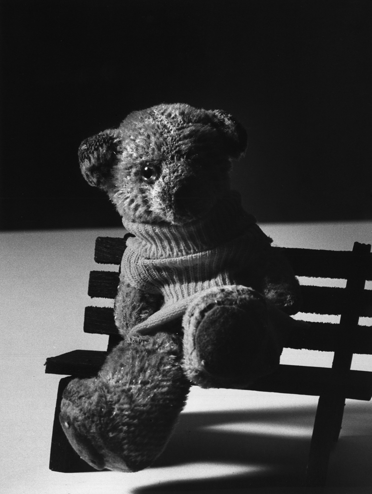 One-Eyed Connolly, teddy bear, age 30 (in 1970).