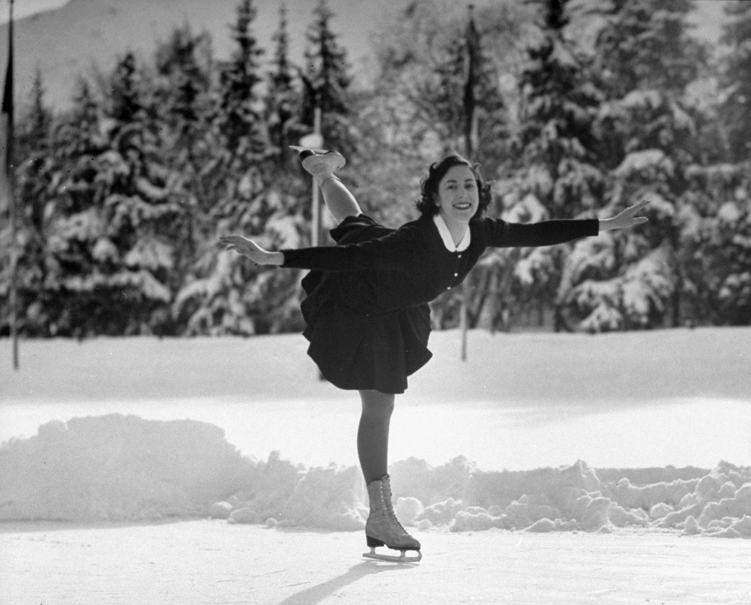 Canadian Patricia Gault, St. Moritz, 1948.