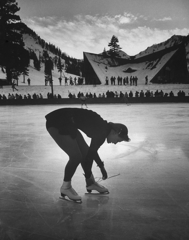 Figure skater Carol Heiss (gold medal, Ladies Singles), Squaw Valley, 1960.