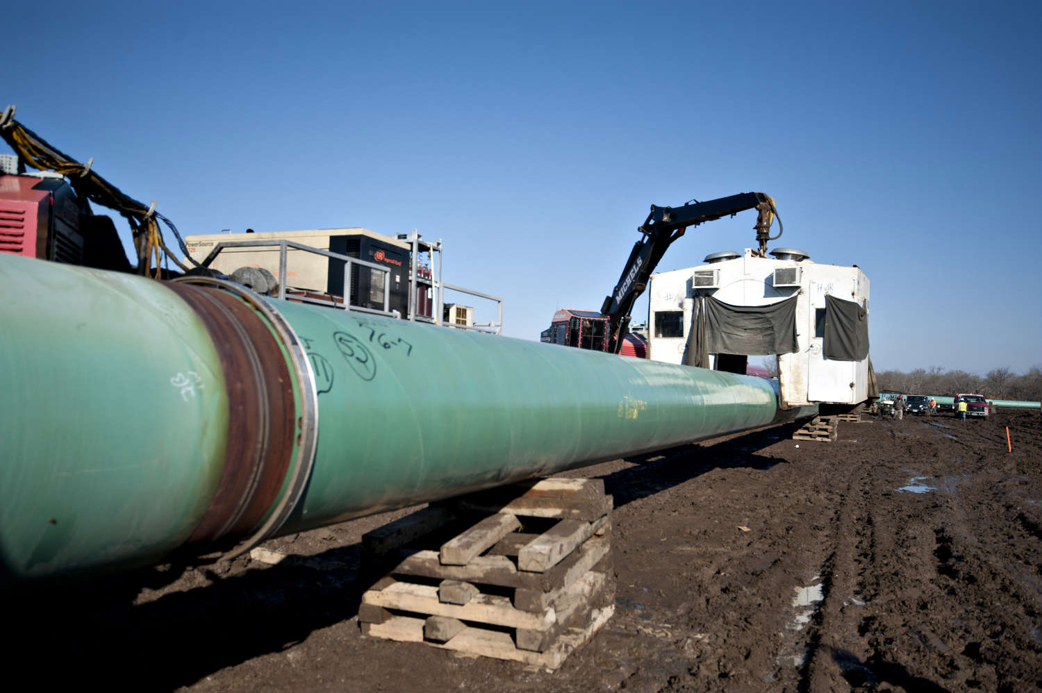 While one section of the Keystone pipeline is under construction, it's up to President Obama to decide if the full project will go forward (Daniel Acker/Bloomberg via Getty Images)