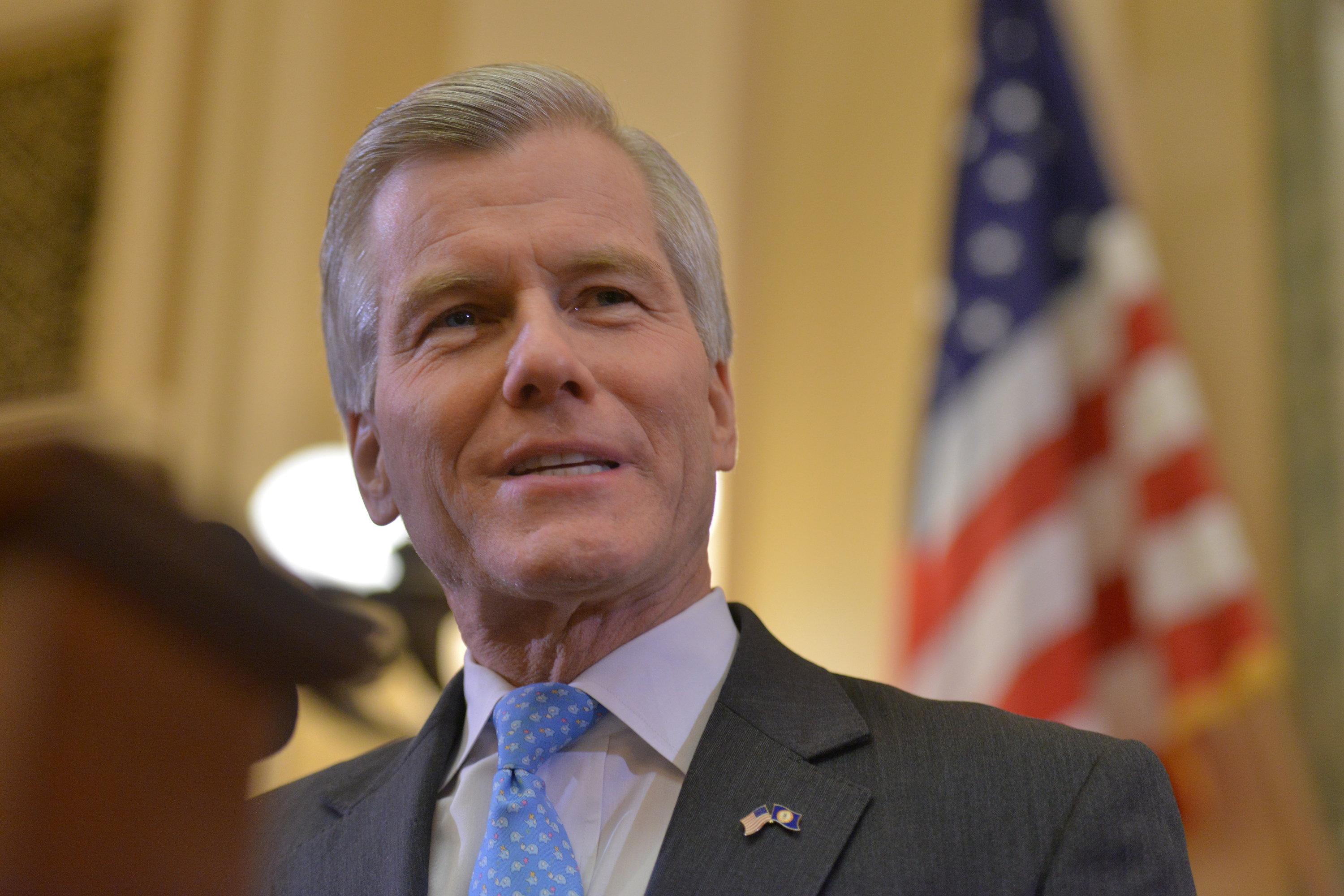 Outgoing Virginia governor Bob McDonnell delivers his final State of the Commonwealth address before newly elected Virginia governor Terry McAuliffe takes office at the Virginia State Capitol in Richmond, Va., on Jan. 8, 2014 (Jahi Chikwendiu / The Washington Post / Getty Images)