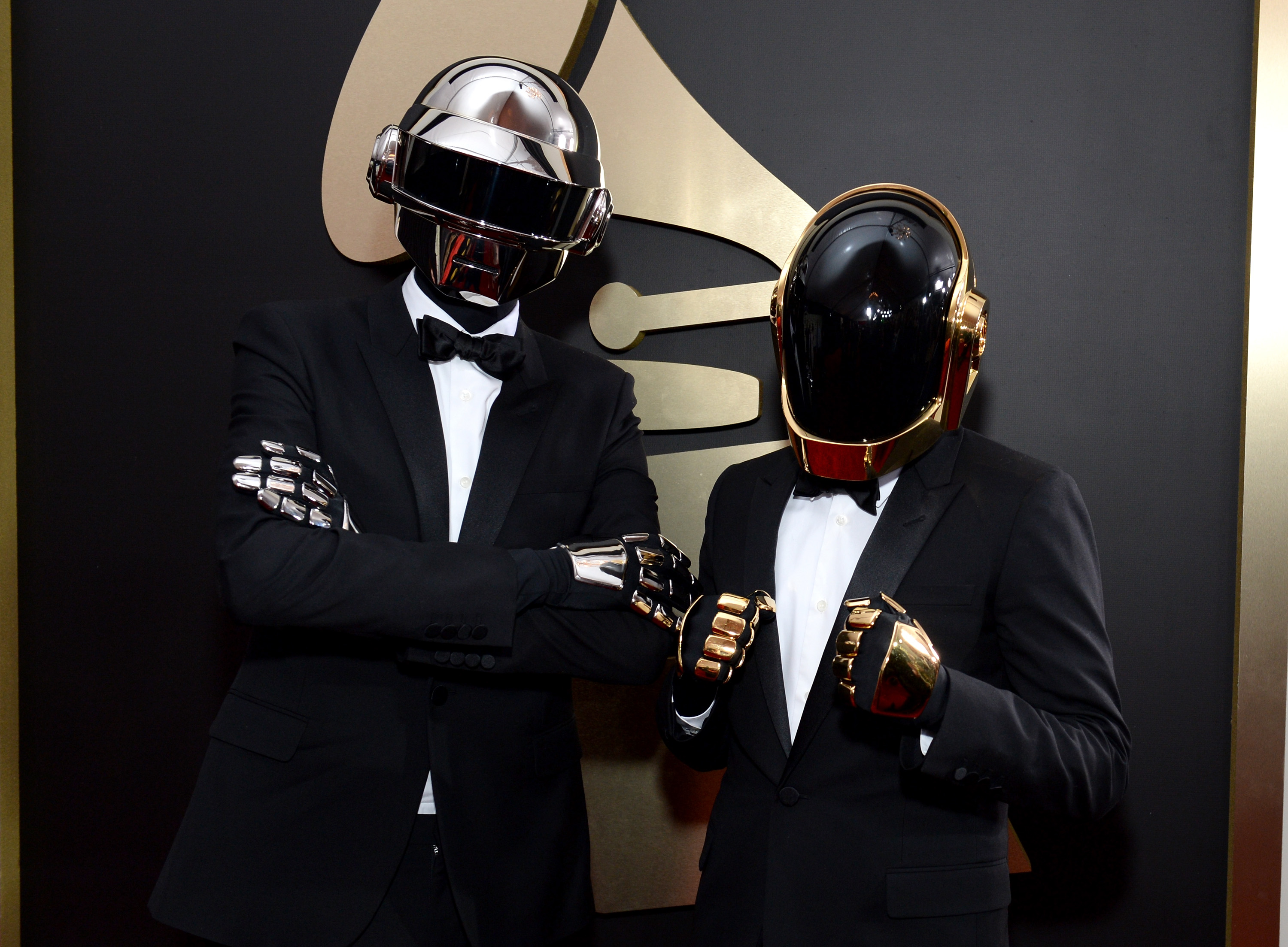 Daft Punk attends the 56th GRAMMY Awards at Staples Center on January 26, 2014 in Los Angeles, California. (Michael Kovac / WireImage)