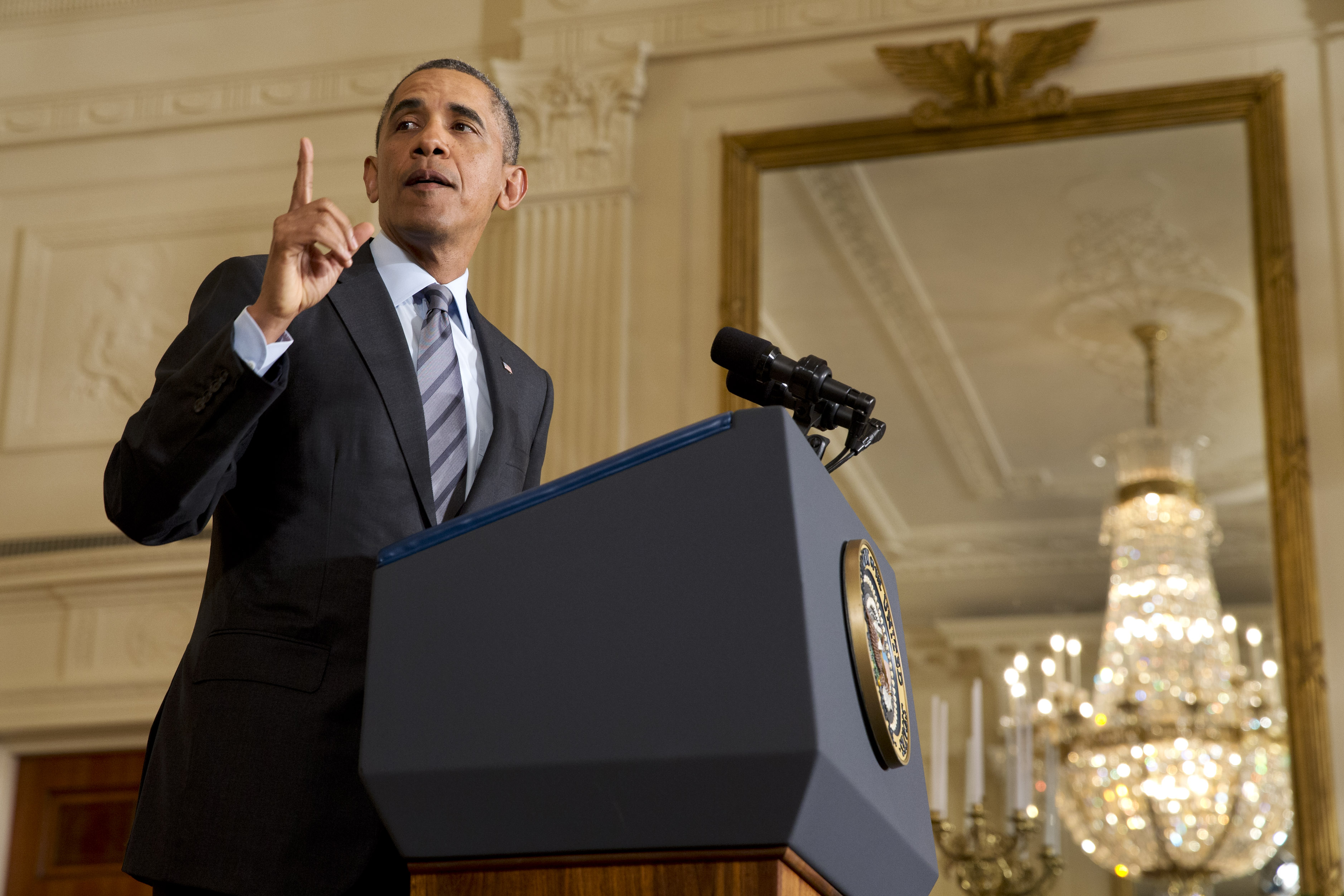 President Barack Obama in the East Room of the White House on Thursday, Jan. 9, 2014 (AP / Jacquelyn Martin)