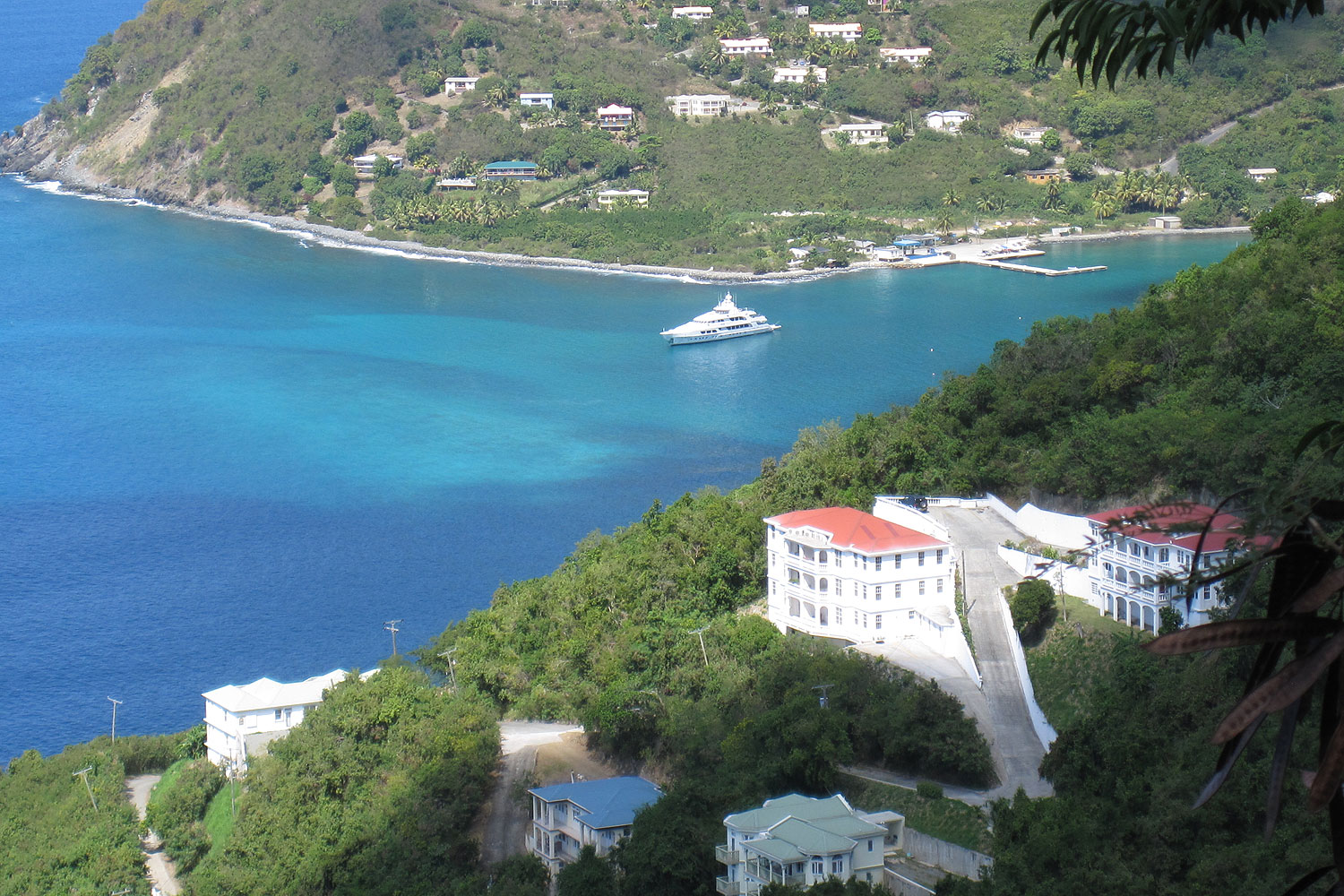 A bird's eye view of the entrance to Cane Garden Bay, Tortola's most popular beach, British Virgin Islands (John Briley / The Washington Post / Getty Images)