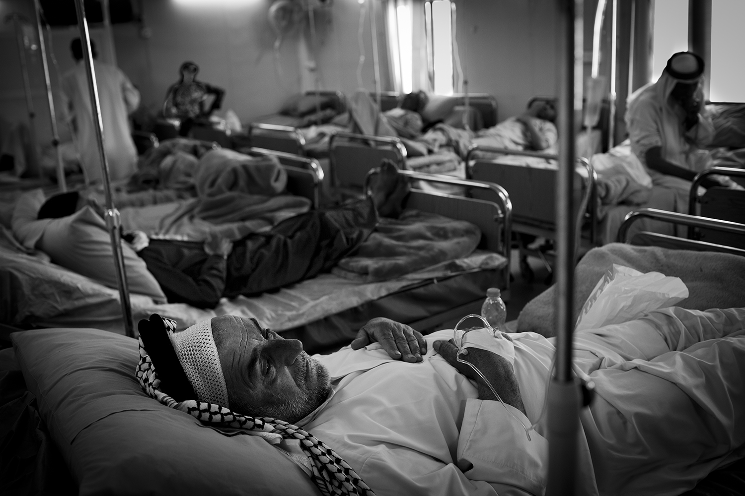 Apr. 24, 2012. Basra. New patients receive intravenous pain medication at the leukemia ward of the Al-Sadr Teaching Hospital.