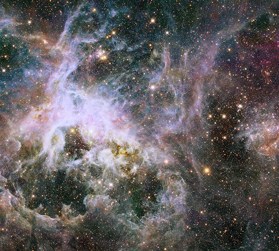 NASA's Hubble Space Telescope has captured a new view deep inside the Tarantula Nebula, where there are more than 800,000 stars and protostars.