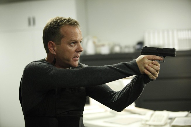 Jack (Kiefer Sutherland) faces off with Marcos in the "2:00 - 3:00 AM" episode of 24 that aired Monday, March 8 on FOX.  