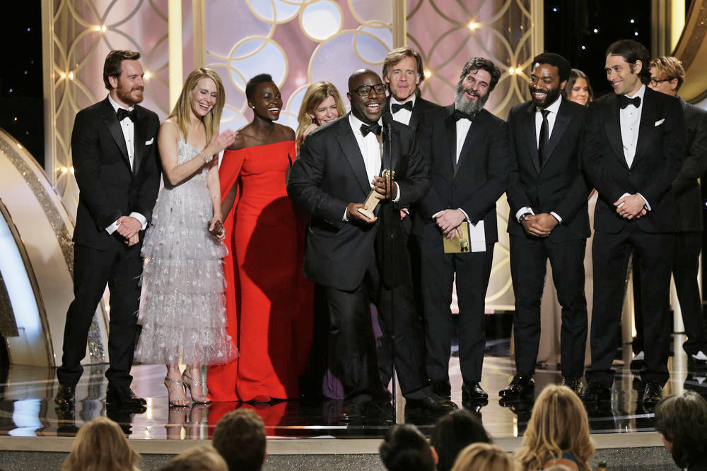 Steve McQueen, Winner, Best Motion Picture, Drama, "12 Years a Slave" at the 71st Annual Golden Globe Awards held at the Beverly Hilton Hotel on Jan. 12, 2014.