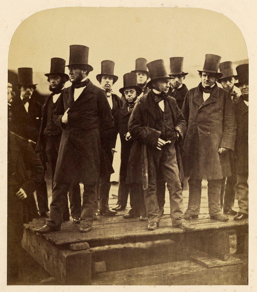 I.K. Brunel and Others Observing the "Great Eastern" Launch Attempt, November 1857