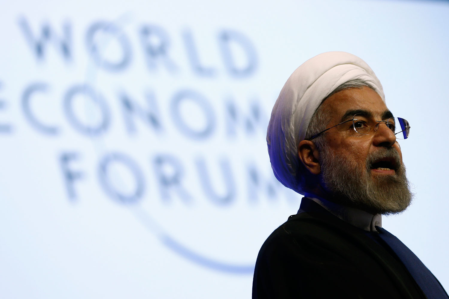 Iran's President Hassan Rouhani speaks during a session at the annual meeting of the World Economic Forum in Davos, Switzerland, on Jan. 23, 2014 (Denis Balibouse / Reuters)