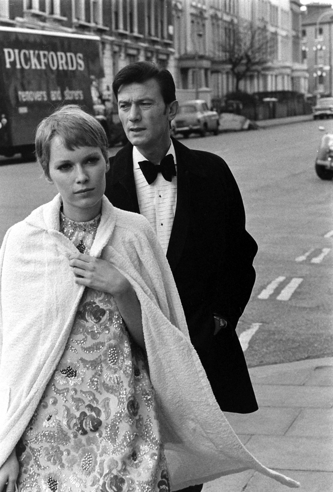 Mia Farrow and Laurence Harvey, London, 1967.