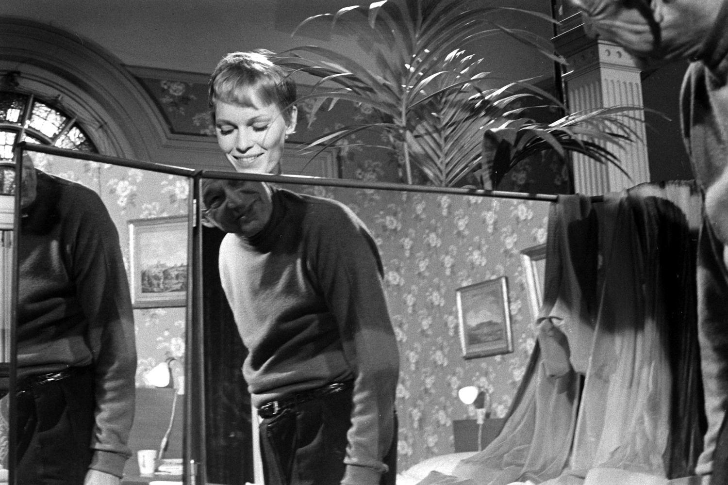 Mia Farrow and director Anthony Mann, 1967.