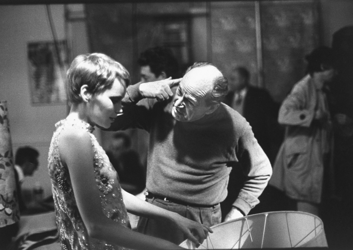 Mia Farrow and Anthony Mann, 1967.