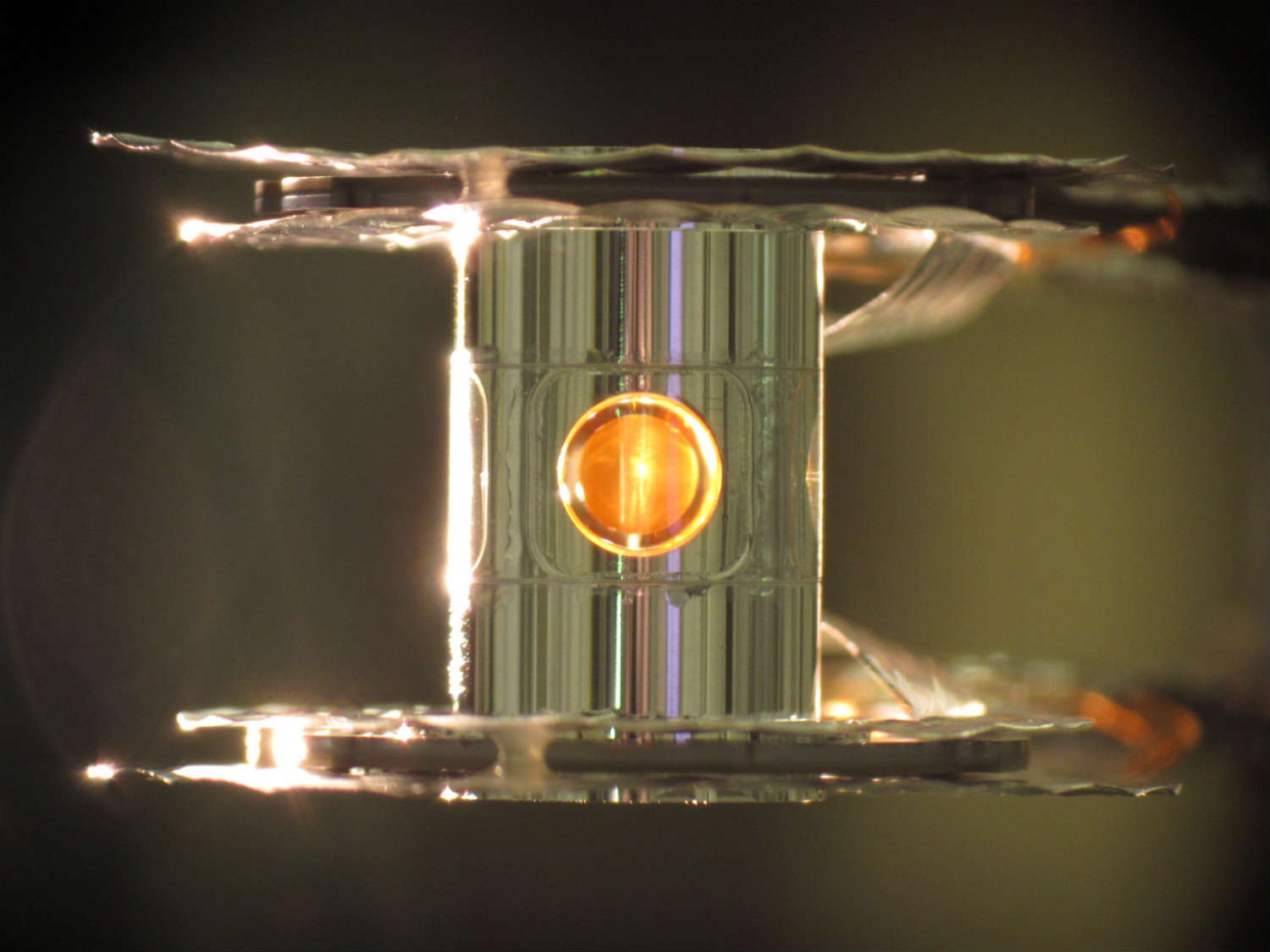 Nuclear fusion takes place within this tiny capsule of hydrogen (Dr. Eddie Dewald)