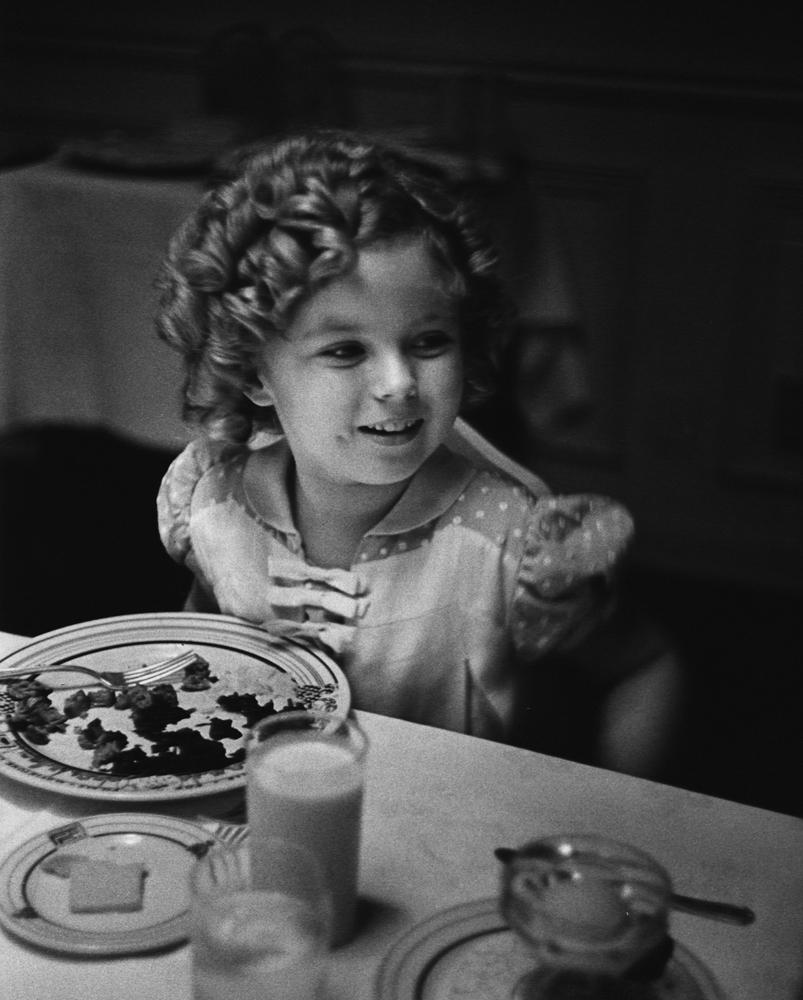 Shirley Temple celebrates her eighth birthday, 1936.