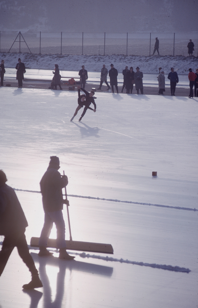Figure skaters at the 1964 Innsbruck Winter Olympics.