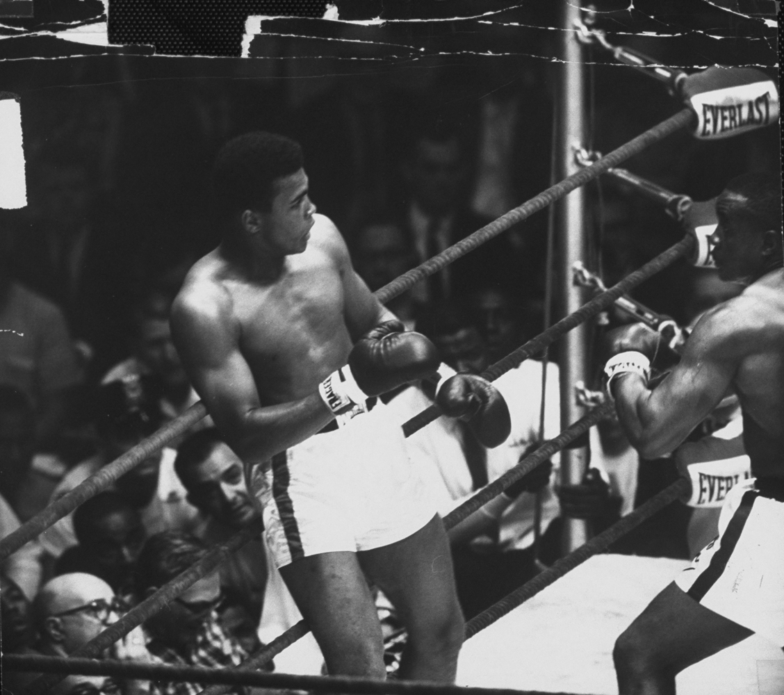 Action from the first Clay-Liston heavyweight title fight, Feb. 1964.