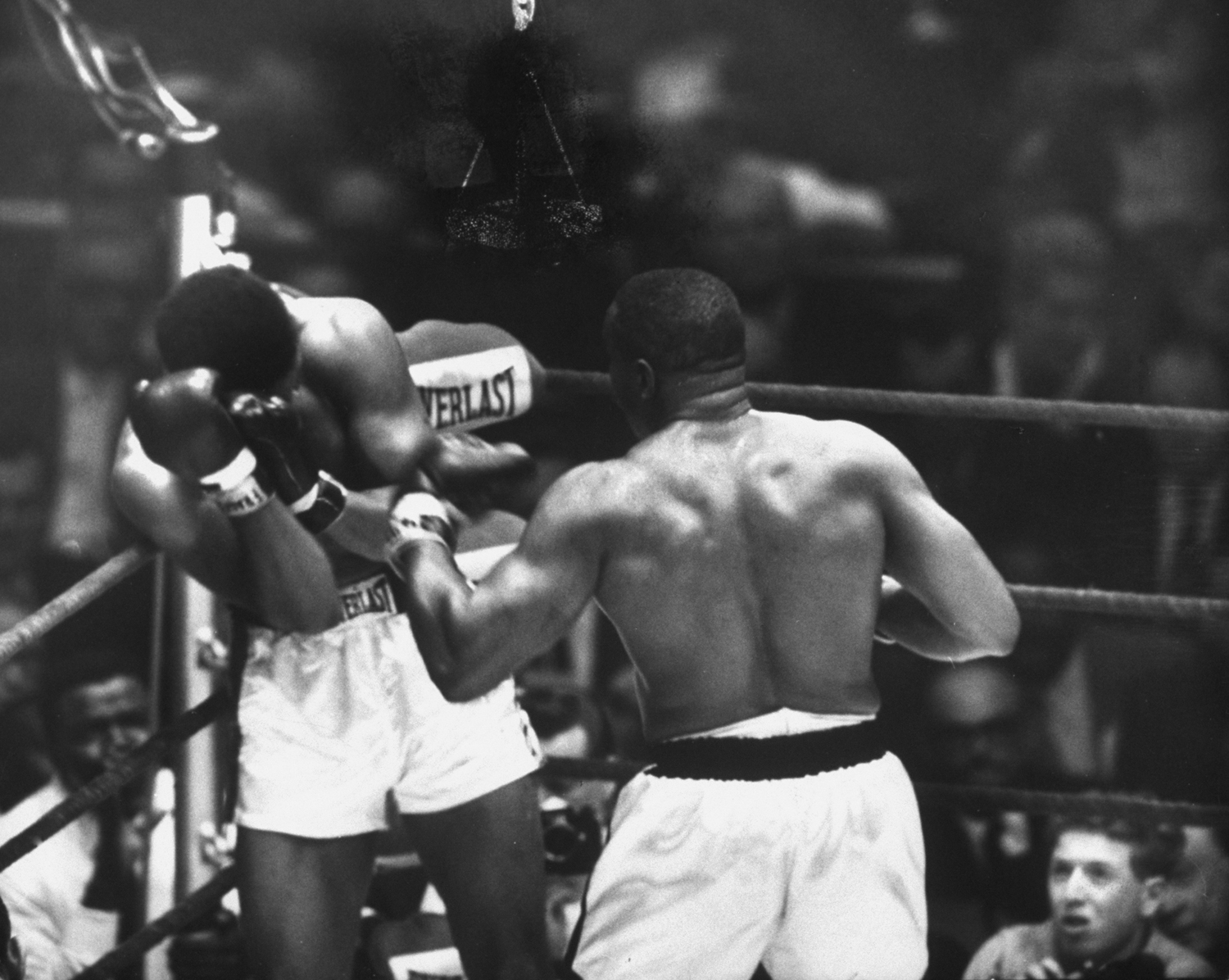 Action from the first Clay-Liston heavyweight title fight, Feb. 1964.