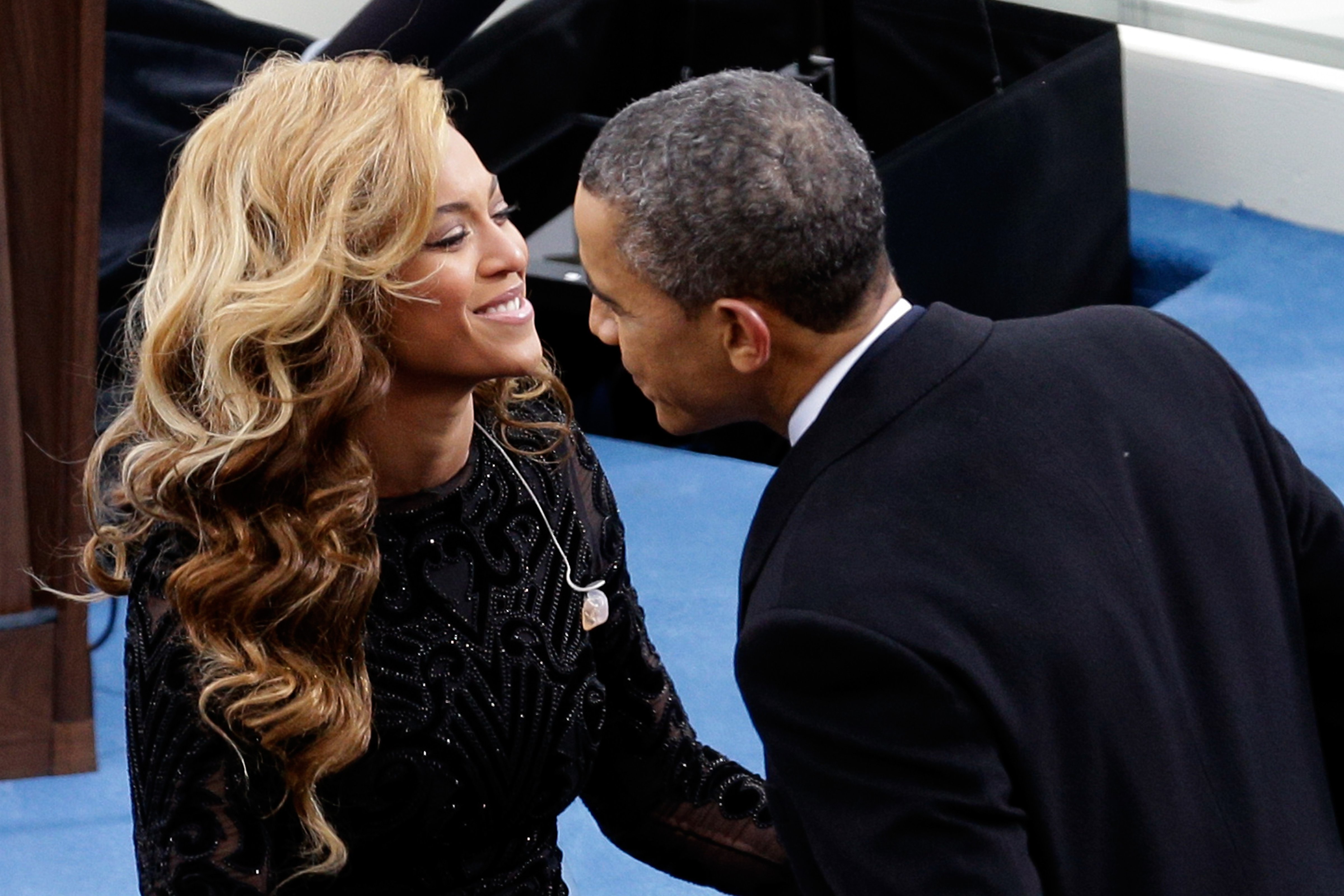 President Barack Obama and Beyonce at the Inauguration on January 21, 2013 in Washington, DC. (Rob Carr / Getty Images)