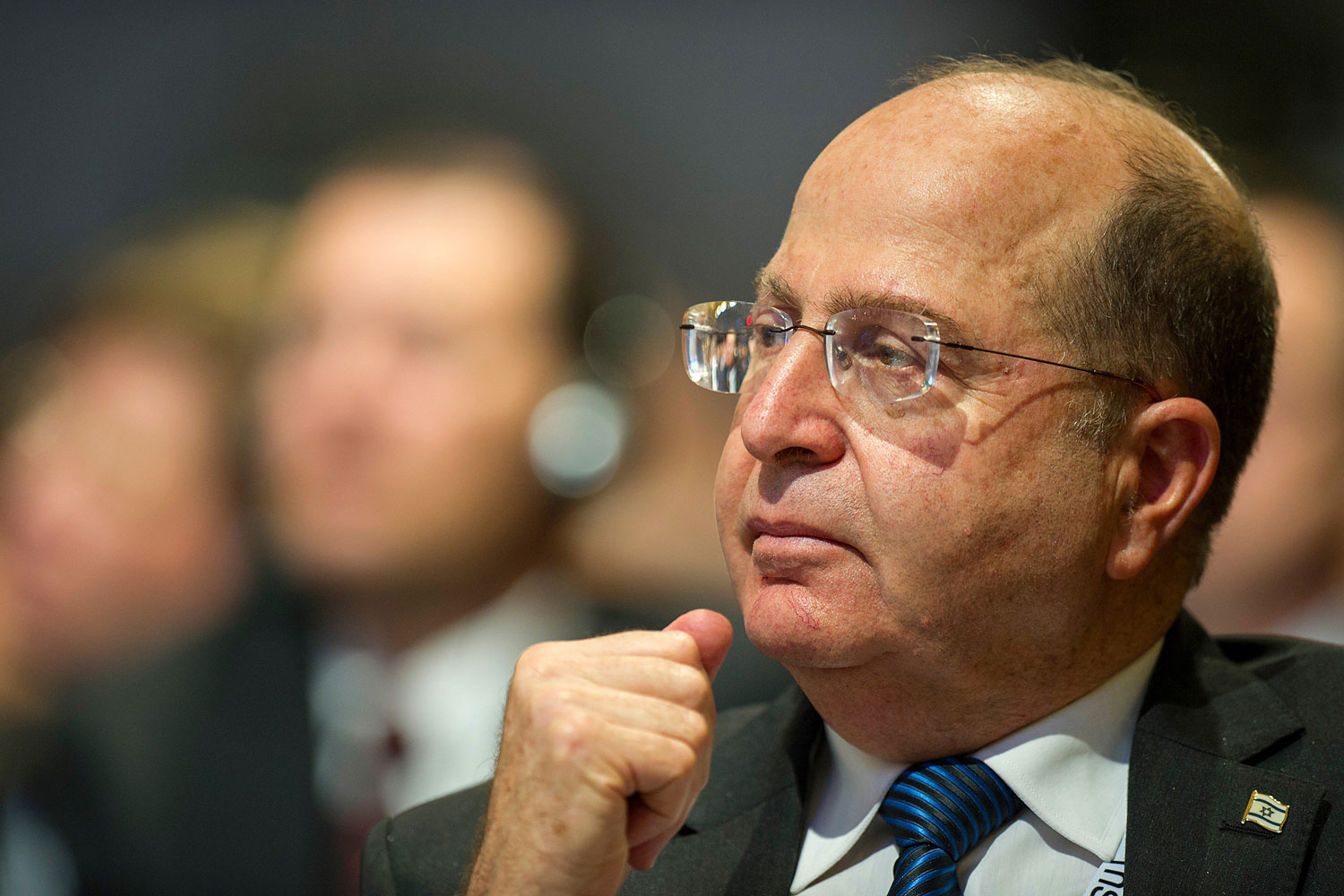 Israeli Defense Minister Moshe Ya'alon attends a meeting session of the Munich Security Conference in Munich,  Feb. 2, 2014. (Xinhua Press / Corbis)