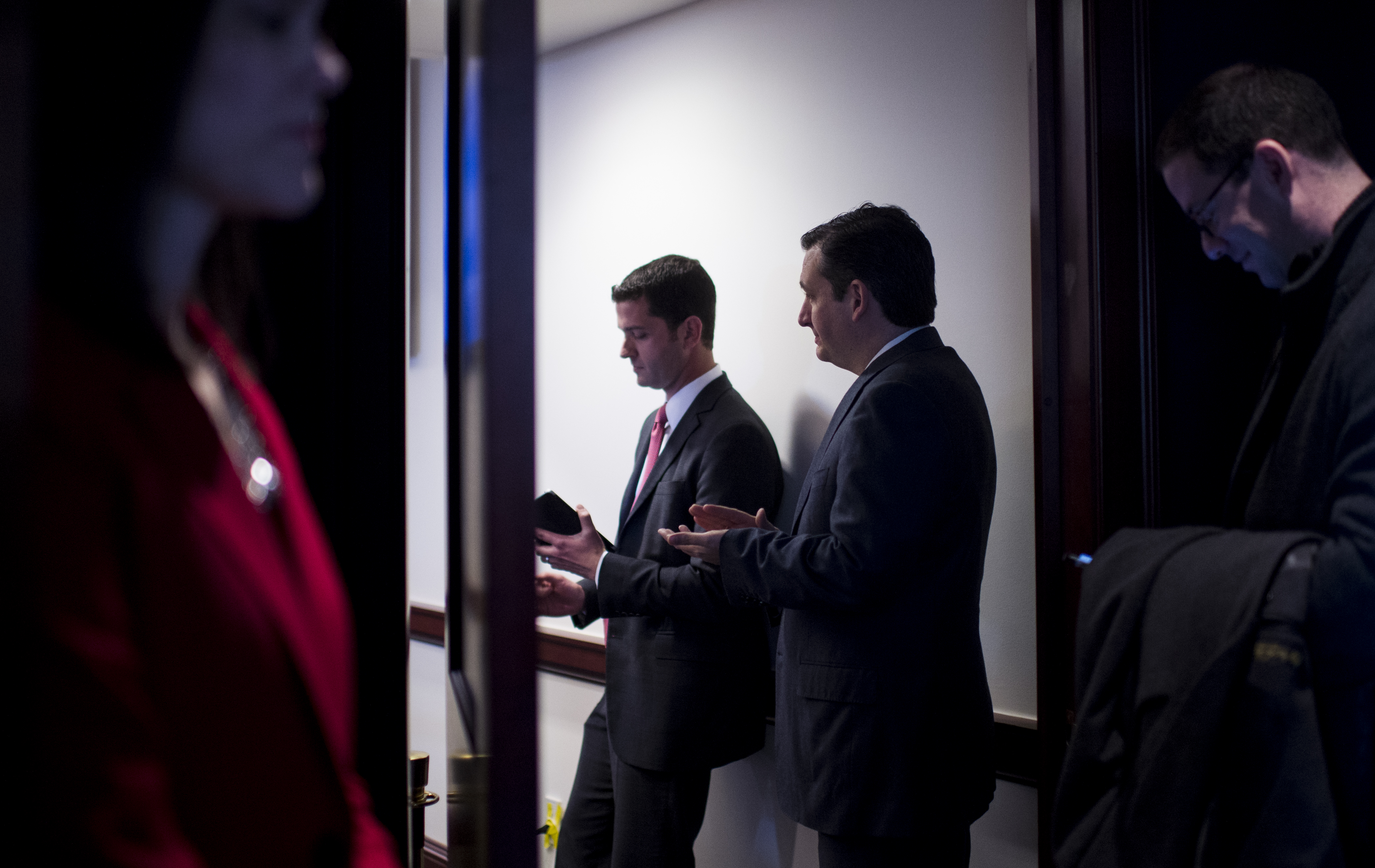 Sen. Ted Cruz (R-Texas) and Heritage Action CEO Mike Needham at the Conservative Policy Summit in Washington on Monday, Feb. 10, 2014. (Bill Clark&mdash;CQ-Roll Call/Getty Images)