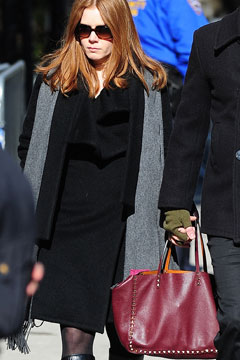 Amy Adams attends the funeral service for actor Philip Seymour Hoffman at St. Ignatius Of Loyola on February 7, 2014 in New York City. (Alo Ceballos / Getty Images)