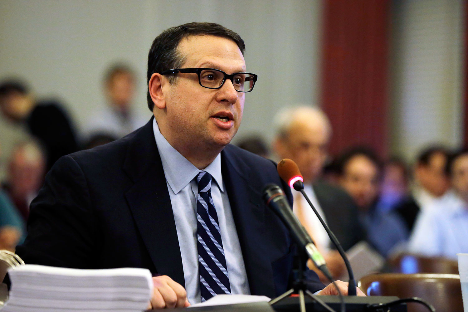 David Wildstein, who was Christie's No. 2 man at the Port Authority, speaks during a hearing at the Statehouse in Trenton, Jan. 9, 2014. (Mel Evans&mdash;AP)