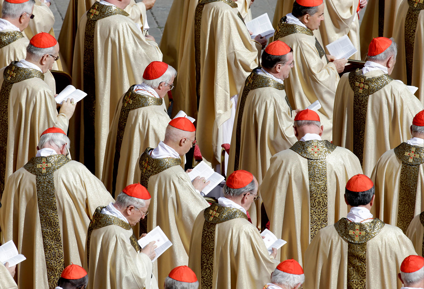 Cardinals attend Pope Francis' inaugural Mass in St. Peter's Square at the Vatican, in 2013. (Andrew Medichini / AP)