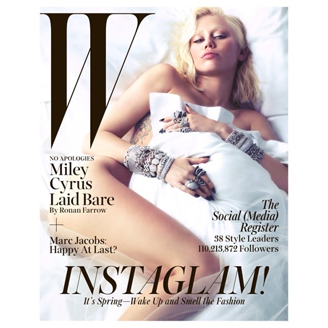 Miley Cyrus on the March cover of W Magazine (W Magazine)