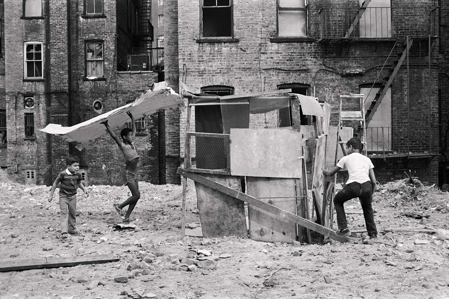 Lower East Side, New York City, 1978. Kids playing in the street