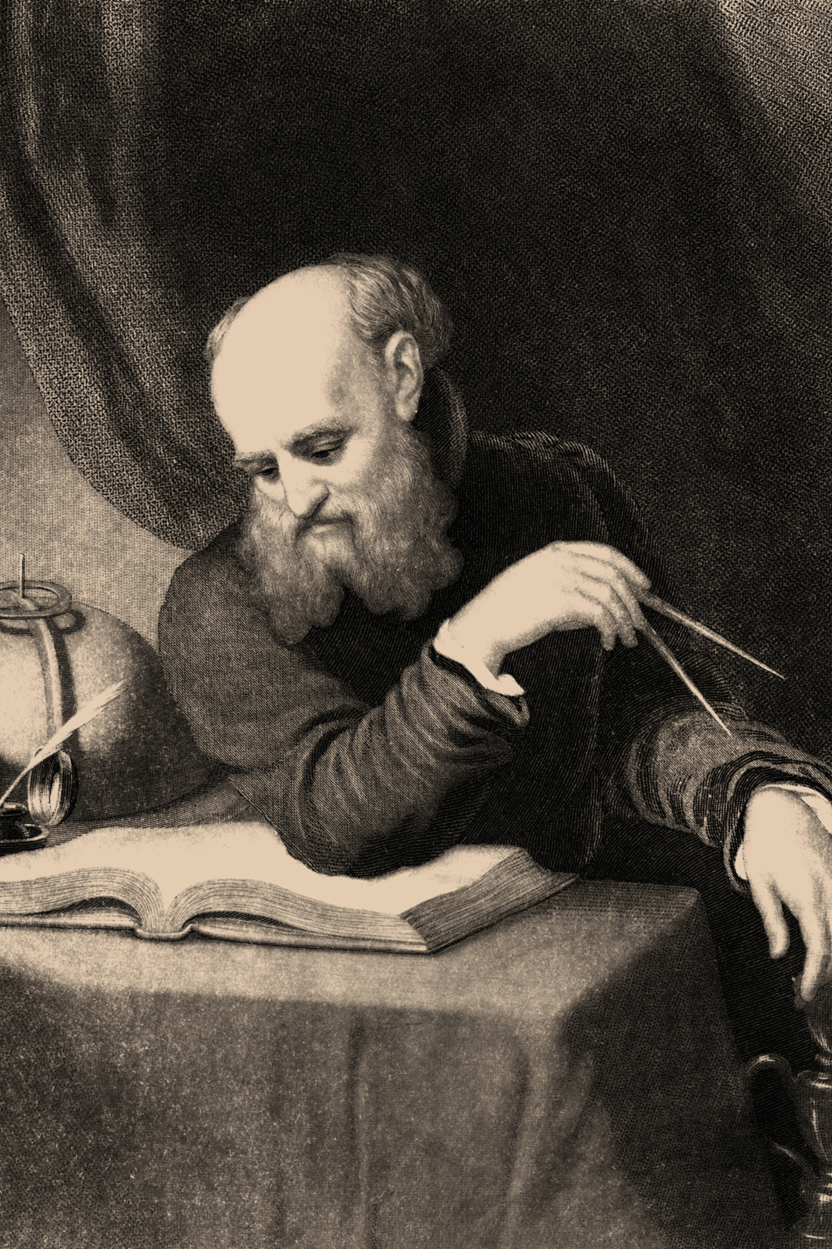 Galileo Galilei, 1852. Artist: Sartain, Samuel (1830-1906)