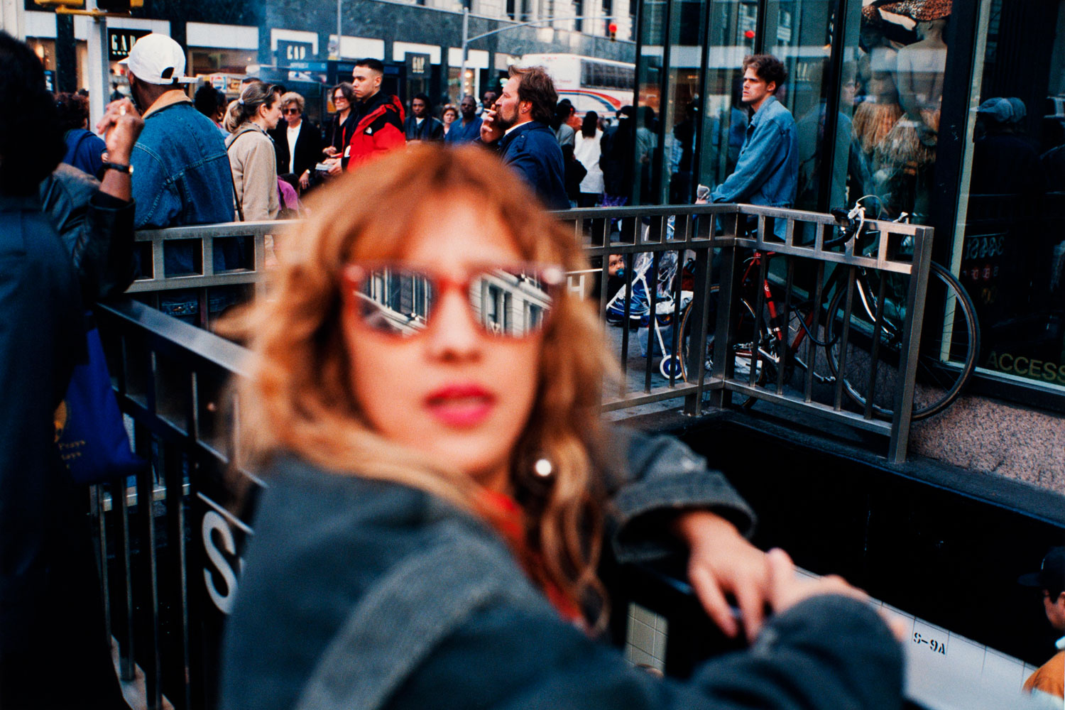 New York City, c. 1993-1997. Woman in glasses
